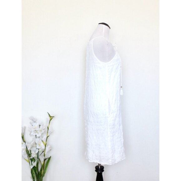 J. Crew Spaghetti Strap Halter SunDress Sleeveless Pockets White SZ XXS - Picture 4 of 7
